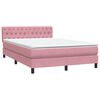 vidaXL &Kappa;&rho;&epsilon;&beta;ά&tau;&iota; Boxspring &mu;&epsilon; &Sigma;&tau;&rho;ώ&mu;&alpha; &Rho;&omicron;&zeta; 140x210 &epsilon;&kappa;. &Beta;&epsilon;&lambda;&omicron;ύ&delta;&iota;&nu;&omicron;