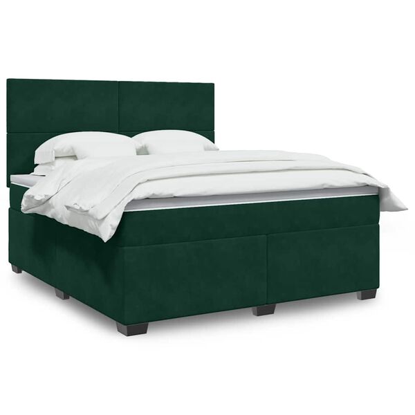 vidaXL &Kappa;&rho;&epsilon;&beta;ά&tau;&iota; Boxspring &mu;&epsilon; &Sigma;&tau;&rho;ώ&mu;&alpha; &Sigma;&kappa;&omicron;ύ&rho;&omicron; &Pi;&rho;ά&sigma;&iota;&nu;&omicron; 180x200&epsilon;&kappa;. &Beta;&epsilon;&lambda;&omicron;ύ&delta;&iota;&nu;&omicron;