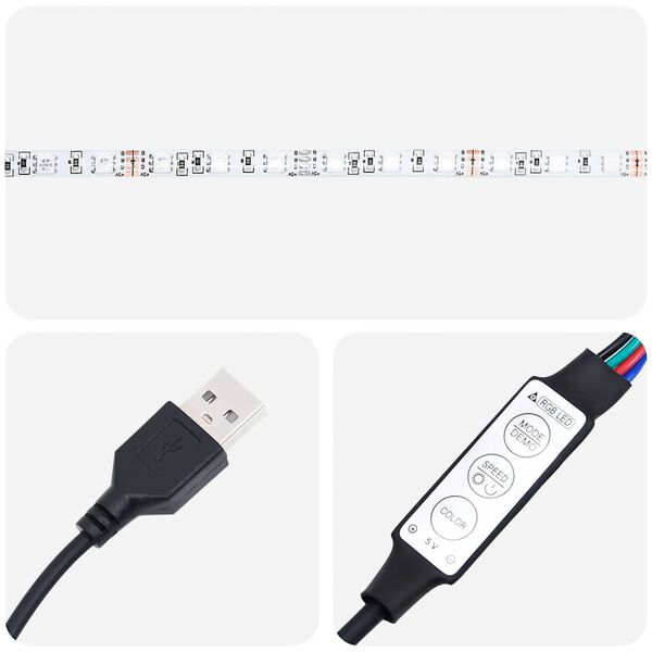 vidaXL Οθωμανικό κρεβάτι με στρώματα & LEDs Σκούρο γκρι Βελούδο