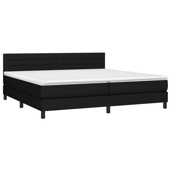 vidaXL &Kappa;&rho;&epsilon;&beta;ά&tau;&iota; Boxspring &mu;&epsilon; &Sigma;&tau;&rho;ώ&mu;&alpha; &Mu;&alpha;ύ&rho;&omicron; 200x200 &epsilon;&kappa;. &Upsilon;&phi;&alpha;&sigma;&mu;ά&tau;&iota;&nu;&omicron;