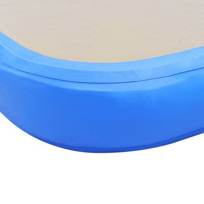 vidaXL Στρώμα Ενόργανης Φουσκωτό Μπλε 400 x 100 x 10 εκ. PVC με Τρόμπα