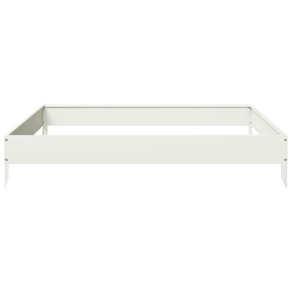 vidaXL Ζαρντινιέρα Υπερυψωμένη Λευκό 100x100x18,5 εκ. Ατσάλι