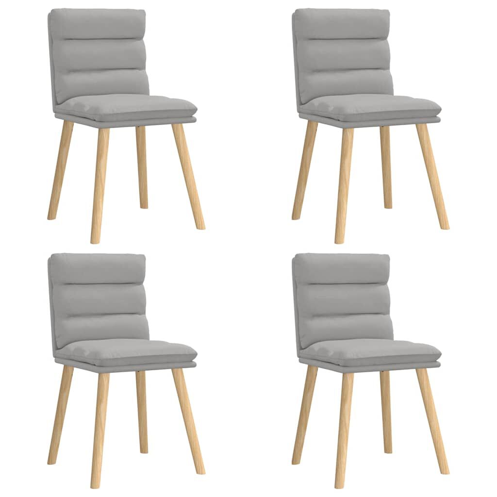 vidaXL Καρέκλες τραπεζαρίας 4 τεμ Cloud Grey Fabric