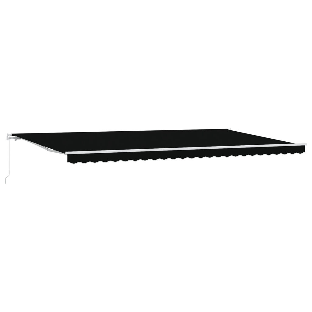 vidaXL Χειροκίνητη Ανασυρόμενη Τέντα Μαύρη 600x300 εκ.