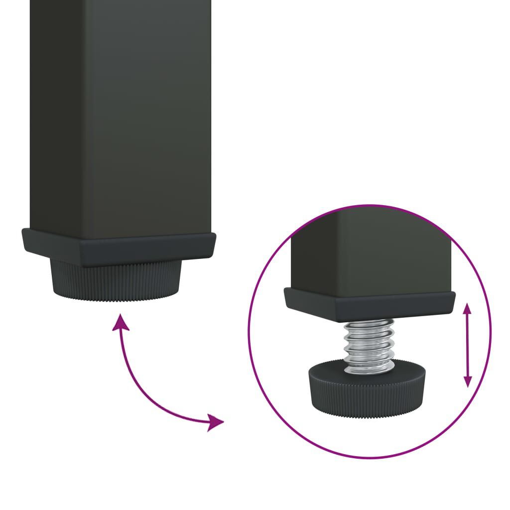 vidaXL Μπουφές Μαύρος 40 x 35 x 105 εκ. από Γυαλί και Ατσάλι