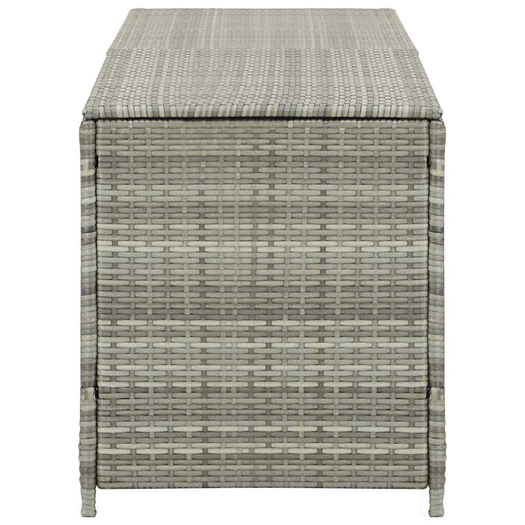 vidaXL Κουτί Αποθήκευσης Κήπου Γκρι 200x50x60 εκ. από Συνθετικό Ρατάν