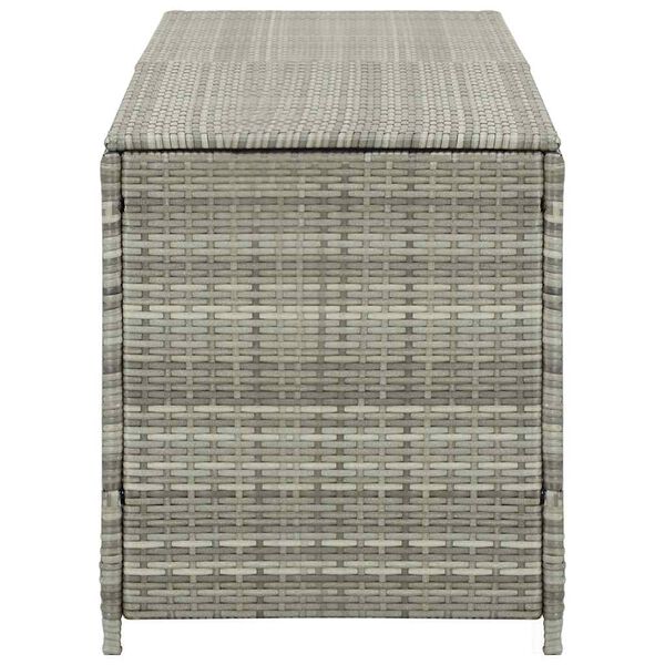 vidaXL Κουτί Αποθήκευσης Κήπου Γκρι 200x50x60 εκ. από Συνθετικό Ρατάν