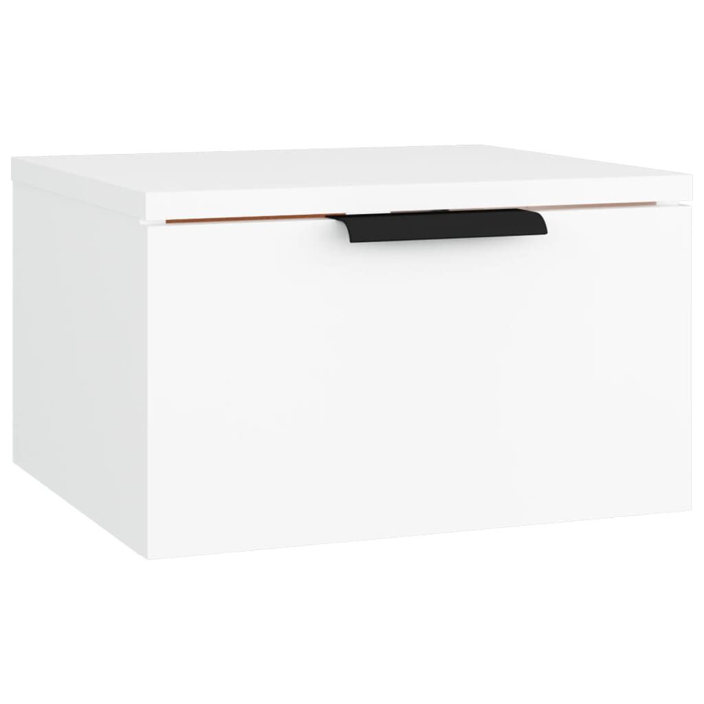 vidaXL Κομοδίνο Επιτοίχιο Λευκό 34 x 30 x 20 εκ.