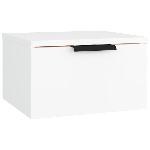 vidaXL Κομοδίνο Επιτοίχιο Λευκό 34 x 30 x 20 εκ.