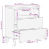 vidaXL Κομοδίνο 50 x 33 x 60 εκ. από Μασίφ Ξύλο Μάνγκο