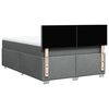 vidaXL Κρεβάτι Boxspring με Στρώμα Σκούρο Γκρι 140x190 εκ. Υφασμάτινο