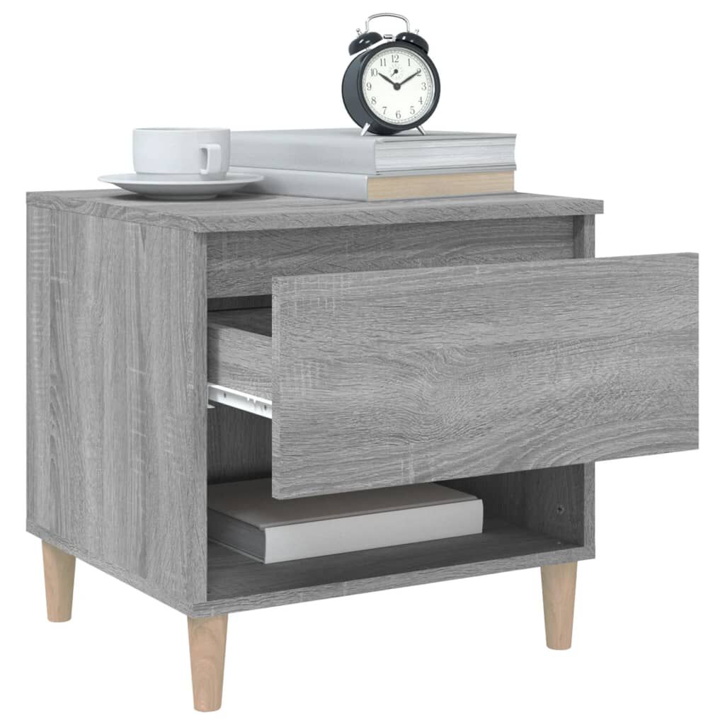vidaXL Κομοδίνο Γκρι Sonoma 50x46x50 εκ. από Επεξεργασμένο Ξύλο