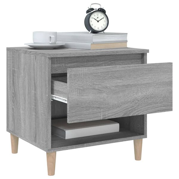 vidaXL Κομοδίνο Γκρι Sonoma 50x46x50 εκ. από Επεξεργασμένο Ξύλο