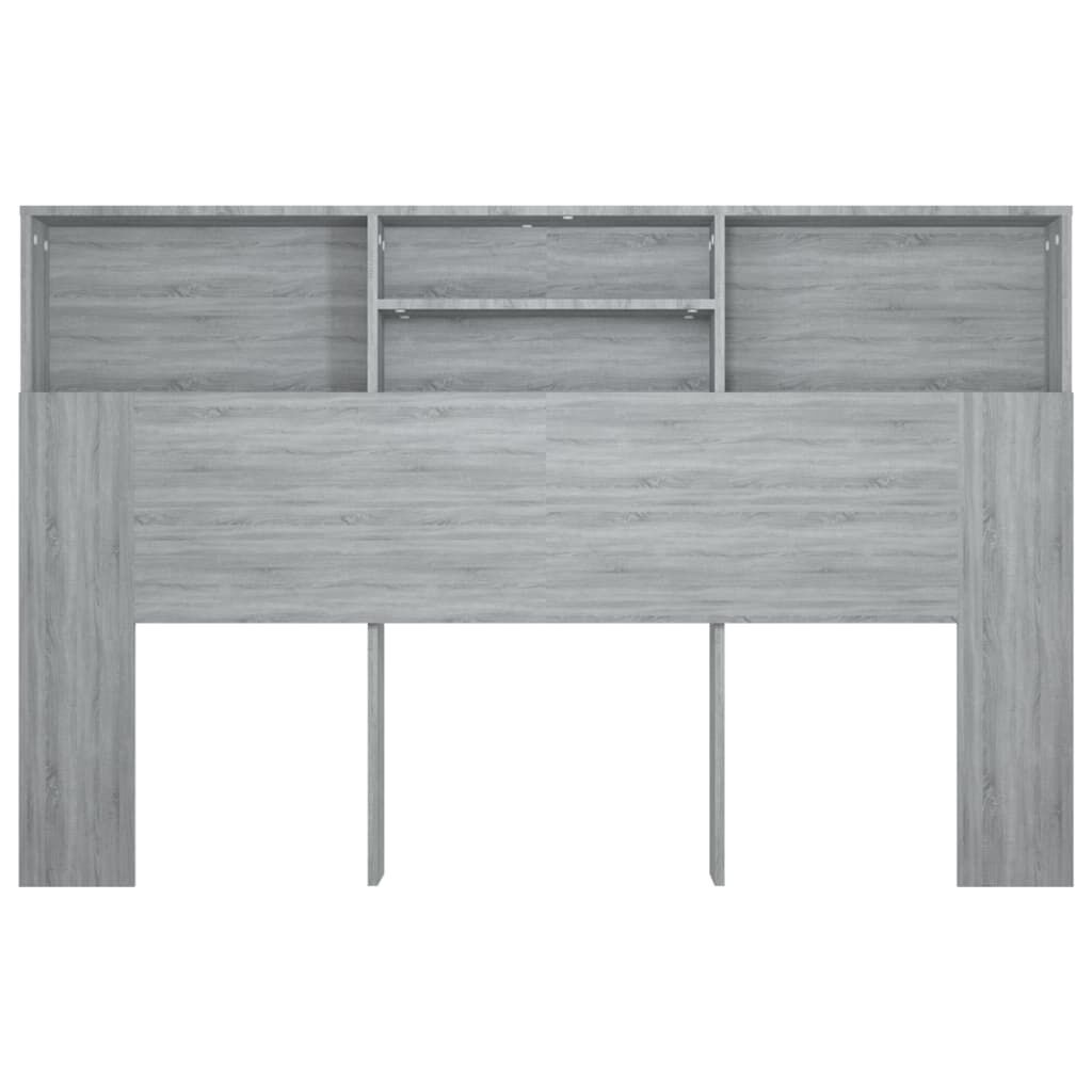 vidaXL Κεφαλάρι Με Αποθηκευτικό Χώρο Γκρι Sonoma 160 x 19 x 103,5 εκ.