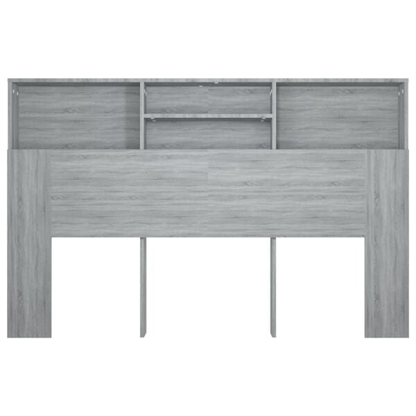 vidaXL Κεφαλάρι Με Αποθηκευτικό Χώρο Γκρι Sonoma 160 x 19 x 103,5 εκ.