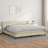 vidaXL &Kappa;&rho;&epsilon;&beta;ά&tau;&iota; Boxspring &mu;&epsilon; &Sigma;&tau;&rho;ώ&mu;&alpha; &Kappa;&rho;&epsilon;&mu; 200x200 &epsilon;&kappa;. &Sigma;&upsilon;&nu;&theta;&epsilon;&tau;&iota;&kappa;ό &Delta;έ&rho;&mu;&alpha;