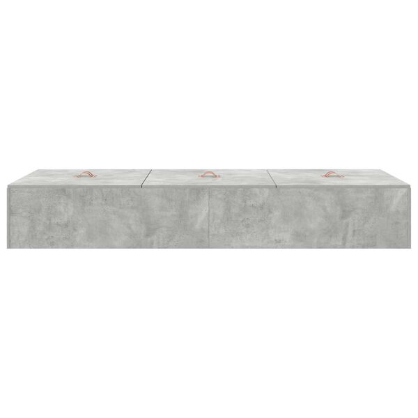 vidaXL Κρεβάτι αποθήκευσης Concrete Grey, 75x190 cm, από επεξεργασμένο ξύλο.
