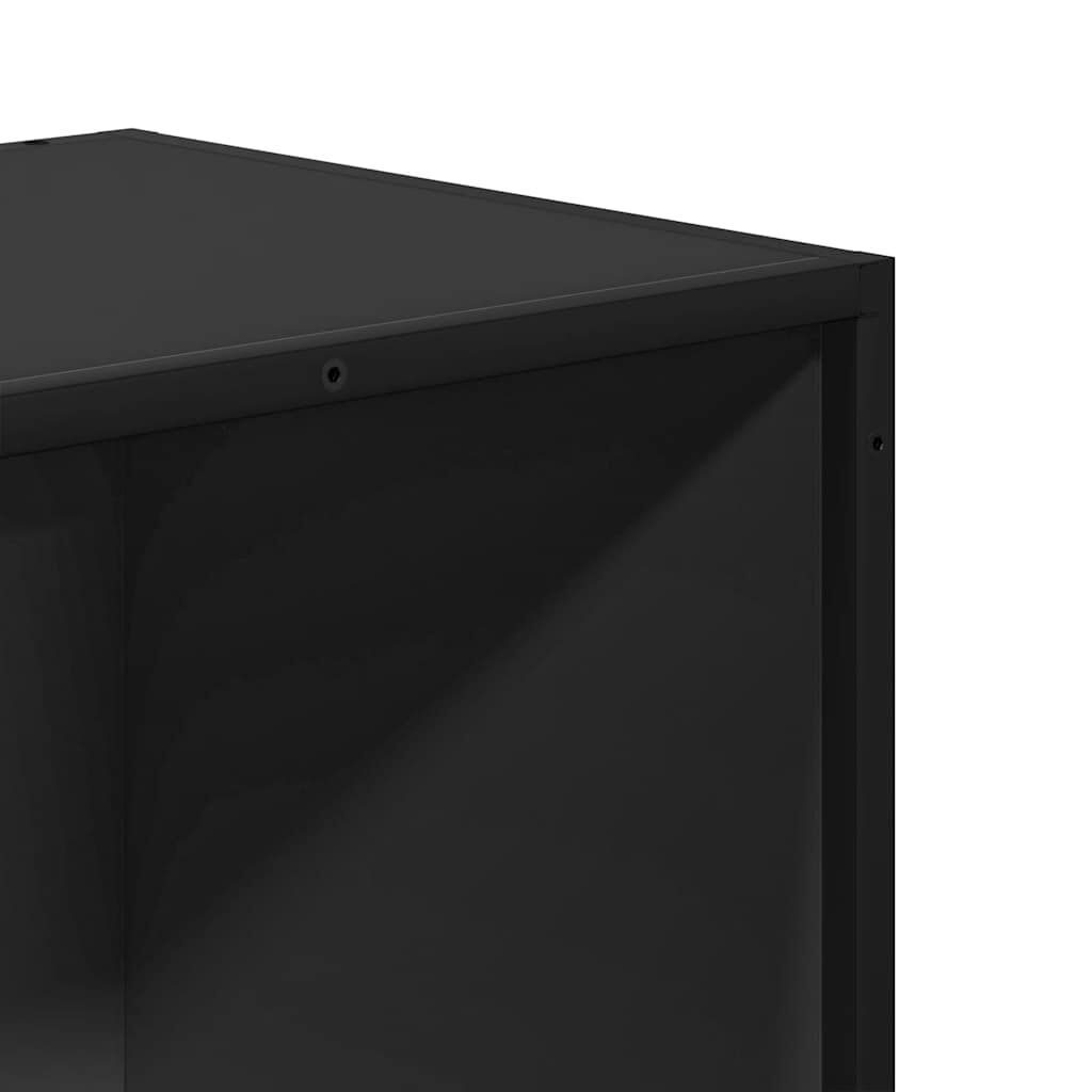 vidaXL Βιβλιοθήκη Μαύρη 40x35x170,5 εκ. από Μοριοσανίδα