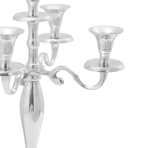vidaXL Κηροπήγιο Ασημί 29 x 29 x 40 εκ Αλουμίνιο