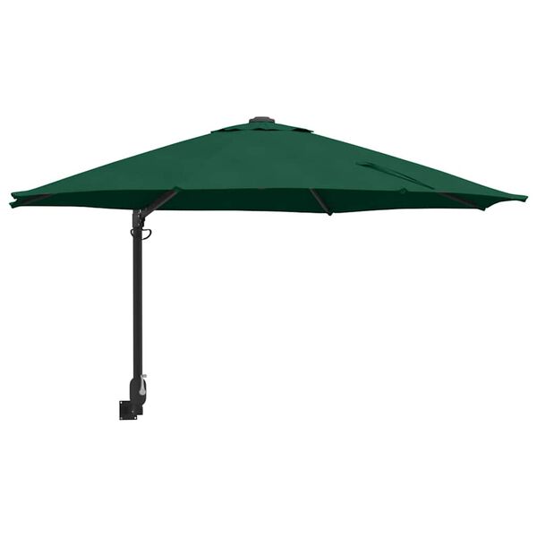 vidaXL Ομπρέλα Κήπου Πράσινο και Μαύρο 248 x 248 x 148 εκ