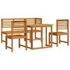 vidaXL Σετ Μπιστρό Κήπου 5 pcs Καφέ Μασίφ ξύλο ακακίας