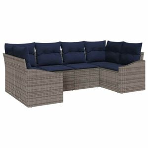 vidaXL &Sigma;&epsilon;&tau; &Kappa;&alpha;&nu;&alpha;&pi;έ &Kappa;ή&pi;&omicron;&upsilon; 6 pcs &Gamma;&kappa;&rho;&iota; &kappa;&alpha;&iota; Navy Blue &sigma;&upsilon;&nu;&theta;&epsilon;&tau;&iota;&kappa;ό &rho;&alpha;&tau;ά&nu;