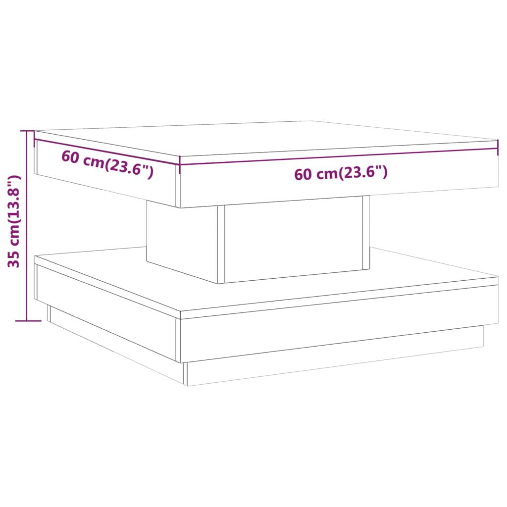 vidaXL Τραπεζάκι Σαλονιού Ανοιχτό Καφέ 60 x 60 x 35 εκ. από MDF