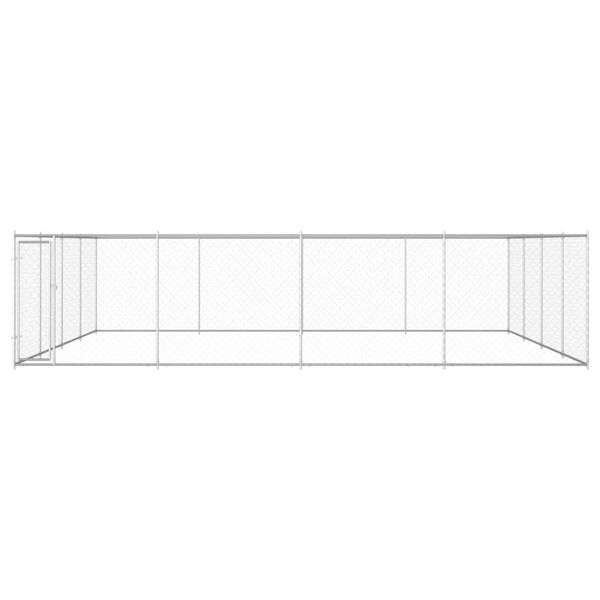 vidaXL Κλουβί Σκύλου Εξωτερικού Χώρου 760x760x185 εκ. Γαλβαν. Ατσάλι