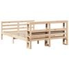 vidaXL Πλαίσιο Κρεβατιού με Κεφαλάρι 140x200 εκ. από Μασίφ Ξύλο Πεύκου