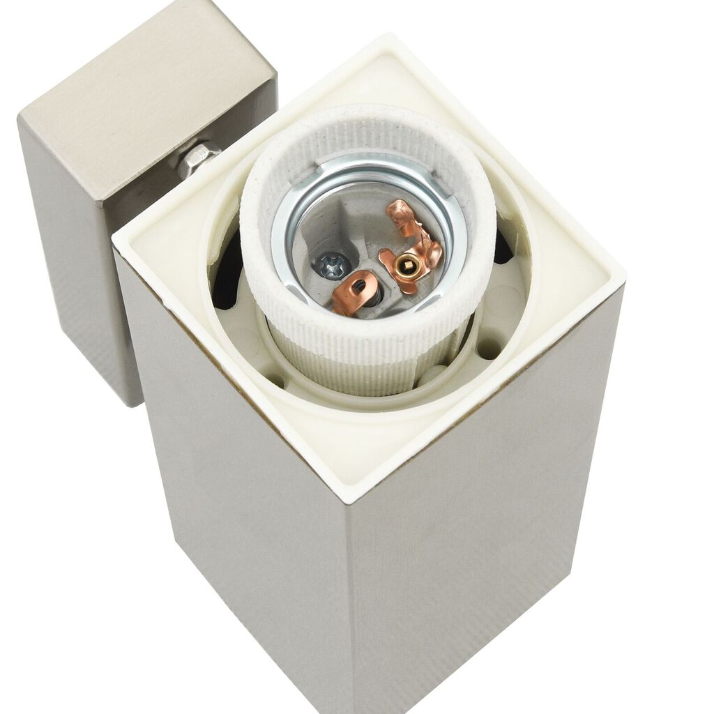 vidaXL Εξωτερικά Φωτιστικά Τοίχου 2 pcs Ασημί 10.5 x 6 x 35 εκ.