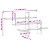 vidaXL Ραφιέρα Τοίχου Αρτισιανή Δρυς 124,5x18x60,5 εκ. Επεξ. Ξύλο