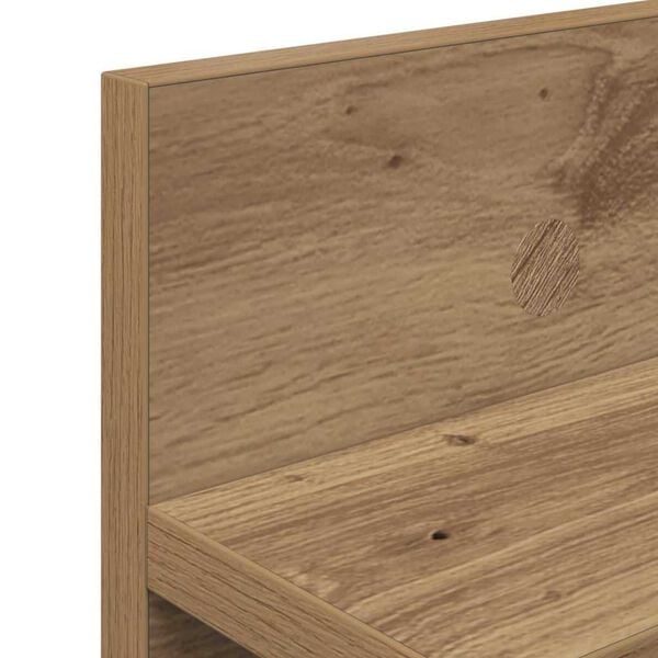 vidaXL Τοίχου Κρεμάστρα με ράφι artisan δρυς 80 x 10.5 x 18 εκ