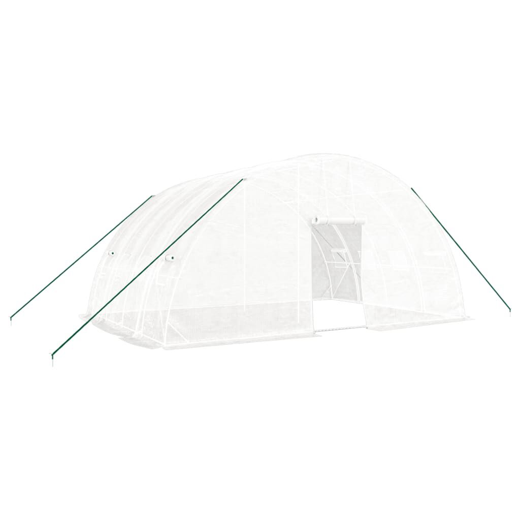 vidaXL Θερμοκήπιο με Ατσάλινο Πλαίσιο Λευκό 24 μ² 6 x 4 x 2,85 μ.