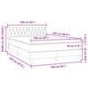 vidaXL Box Spring &Kappa;&rho;&epsilon;&beta;ά&tau;&iota; &mu;&epsilon; &sigma;&tau;&rho;ώ&mu;&alpha; &Mu;&alpha;ύ&rho;&omicron; 160x220 cm &Beta;&epsilon;&lambda;&omicron;ύ&delta;&iota;&nu;&omicron;