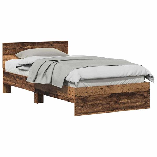 vidaXL Κρεβάτι με Κεφαλάρι Παλιό Ξύλο 100 x 200 cm Επεξεργασμένο ξύλο