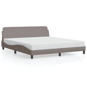 vidaXL Σκελετός Κρεβατιού Dover Taupe 180x200 εκ. Υφασμάτινο