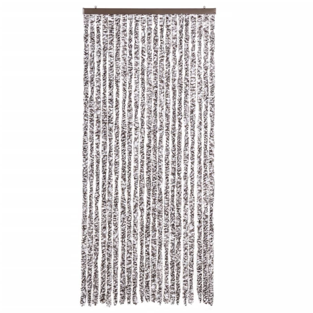 vidaXL Σήτα - Κουρτίνα Πόρτας Καφέ / Μπεζ 90 x 220 εκ. από Σενίλ