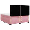 vidaXL Κρεβάτι Boxspring με Στρώμα Ροζ 200x200 εκ. Βελούδινο