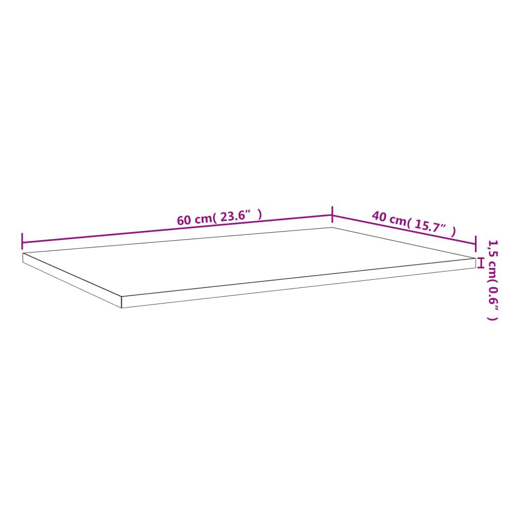 vidaXL Ράφια Τοίχου 4 τεμ. Καπνιστή Δρυς 60x40x1,5 εκ. Επεξεργ. Ξύλο