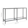 vidaXL Τραπέζι Κονσόλα Διαφανές 140 x 35 x 75,5 εκ. από Ψημένο Γυαλί