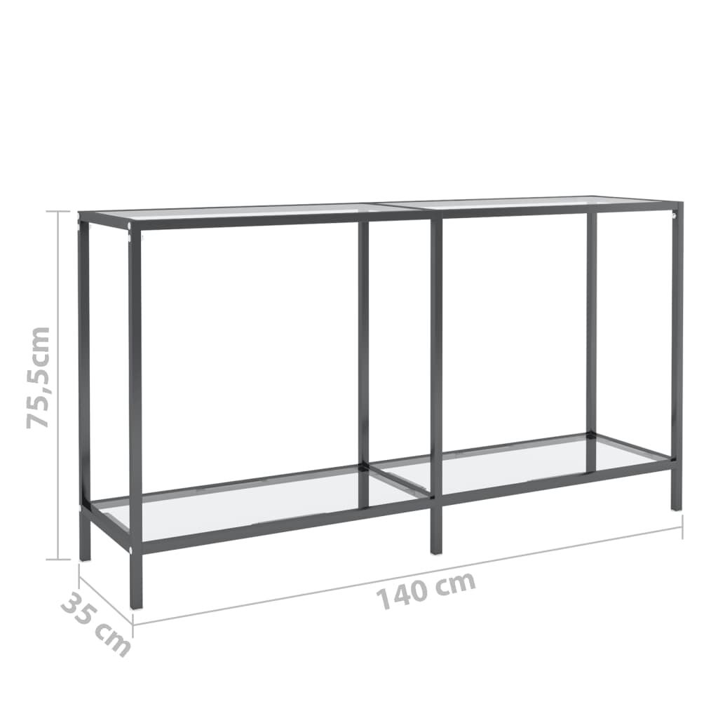 vidaXL Τραπέζι Κονσόλα Διαφανές 140 x 35 x 75,5 εκ. από Ψημένο Γυαλί