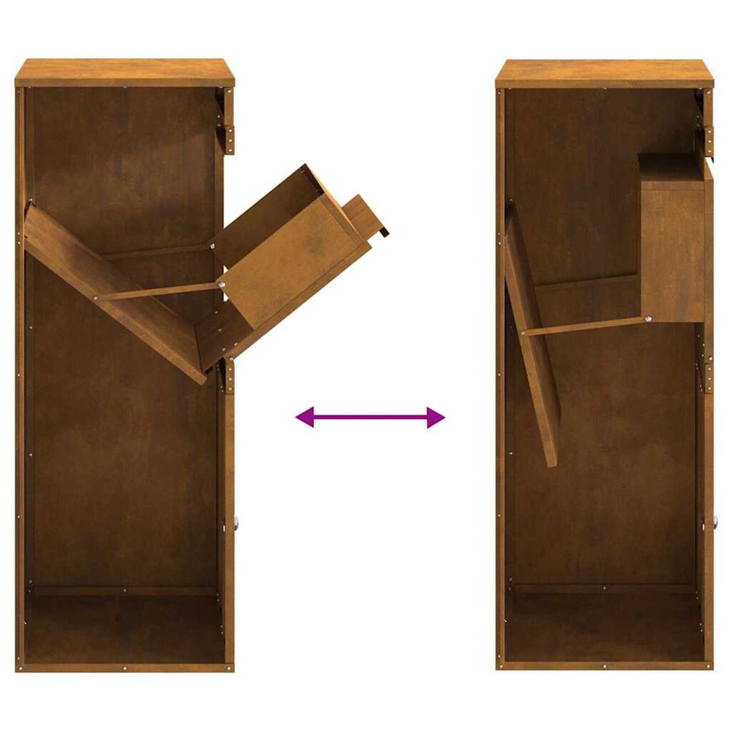 vidaXL Θυρίδα Πακέτων Σκ rusty 41 x 38 x 103 εκ