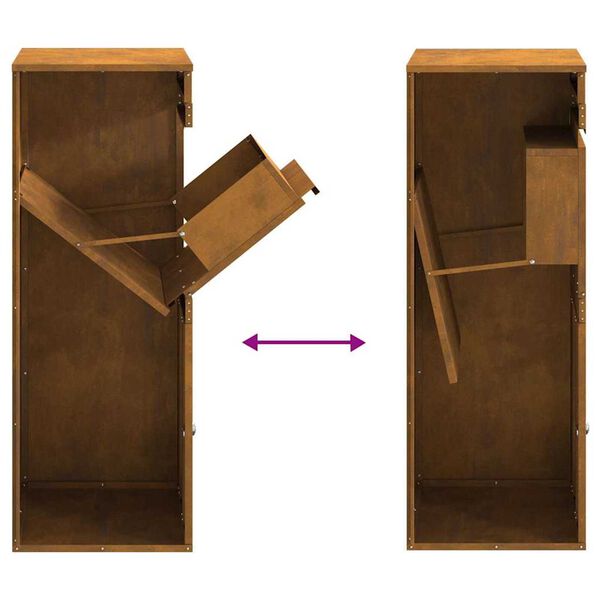 vidaXL Θυρίδα Πακέτων Σκ rusty 41 x 38 x 103 εκ