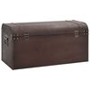 vidaXL Σεντούκι με Μάνταλα Σκούρο Καφέ 79,5x39,5x39,5 εκ. Κόντρα Πλακέ