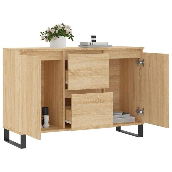 vidaXL Μπουφές Sonoma Δρυς 101,5 x 35 x 70 εκ. από Επεξεργασμένο Ξύλο