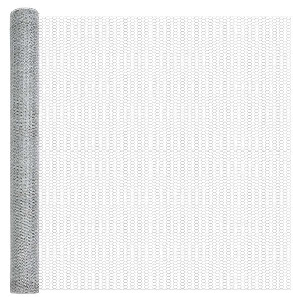 vidaXL Φράχτης Εξαγώνου Ασημί 1.6 x 100 m Γαλβανισμένος χάλυβας