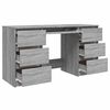 vidaXL Γραφείο Γκρι Sonoma 140 x 50 x 77 εκ. από Επεξεργασμένο Ξύλο