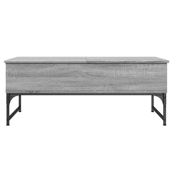 vidaXL Τραπεζάκι Σαλονιού Γκρι Sonoma 100x50x40 εκ. Επ. Ξύλο & Μέταλλο