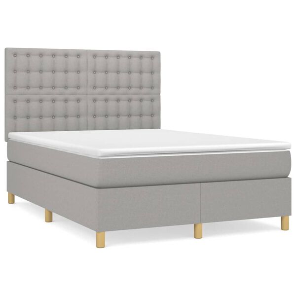 vidaXL &Kappa;&rho;&epsilon;&beta;ά&tau;&iota; Boxspring &mu;&epsilon; &Sigma;&tau;&rho;ώ&mu;&alpha; &Alpha;&nu;&omicron;&iota;&chi;&tau;ό &Gamma;&kappa;&rho;&iota; 140x190 &epsilon;&kappa;. &Upsilon;&phi;&alpha;&sigma;&mu;ά&tau;&iota;&nu;&omicron;