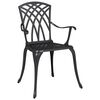 vidaXL Καρέκλα Κήπου 2 pcs Μαύρο 55 x 56.5 x 91εκ Αλουμίνιο